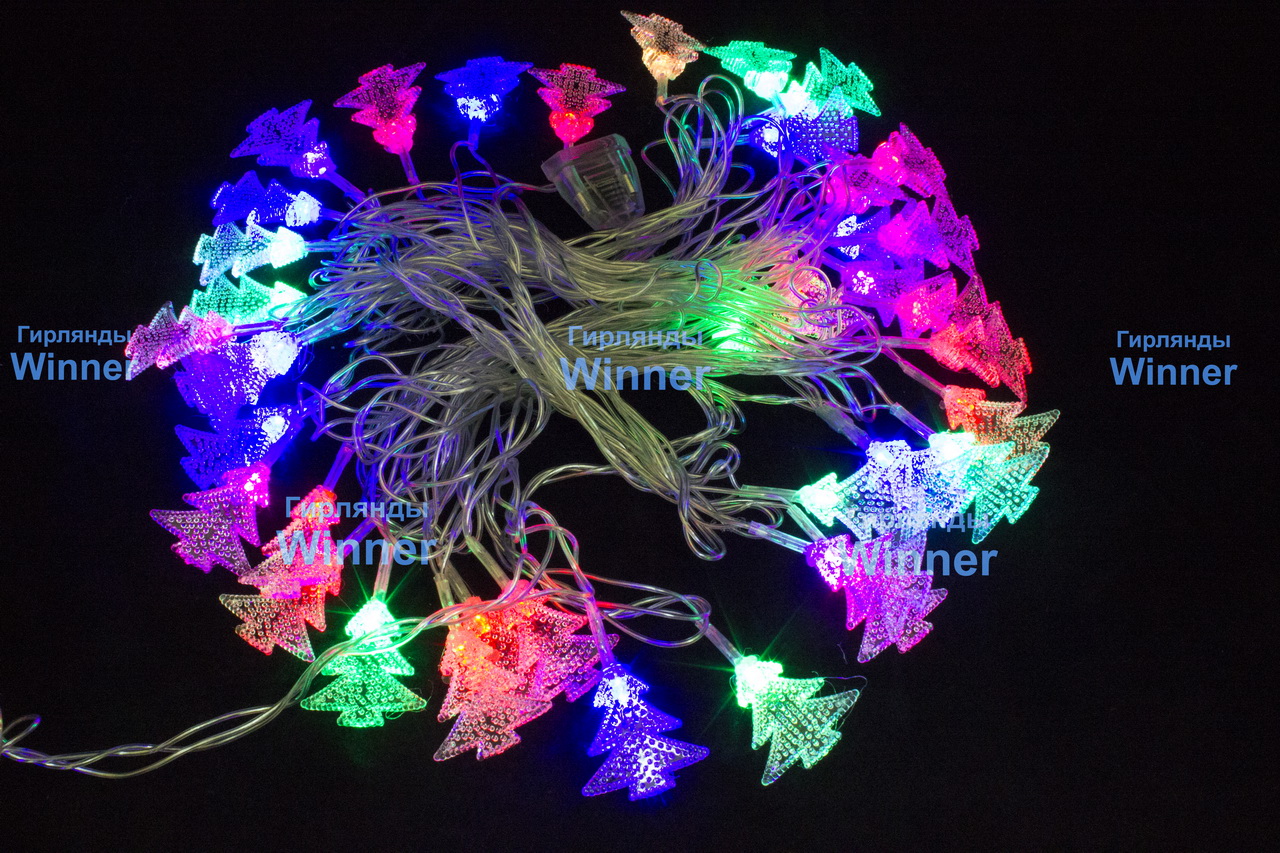 Гирлянда Нить-Ёлка (5) 40 LED Мульти, 8 м купить Опт / Розница в России  (Москва) - цены | интернет-магазин Winner Light