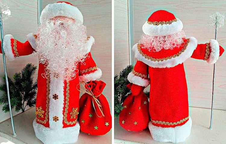 Дед Мороз своими руками из разнообразных материалов
